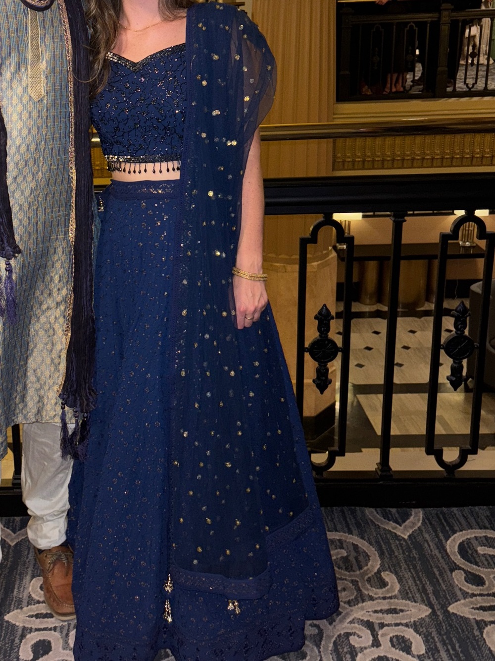 Navy blue women’s lehenga size 2